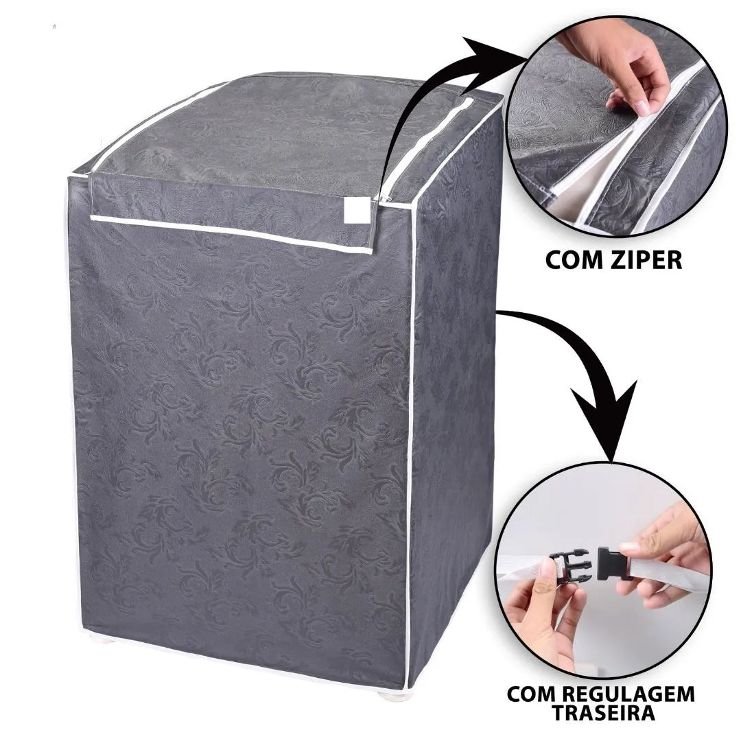 Capa para Máquina de Lavar Cinza - Vários tamanhos