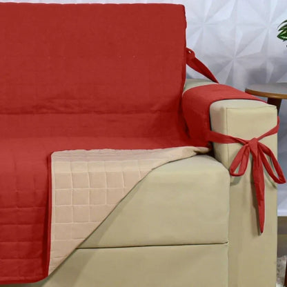 Capa Protetora Sofá Embeleze Vermelho-Caqui