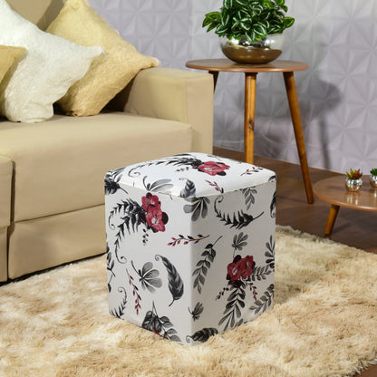 Kit 2 Capa para Puff Quadrado - Marsala e Alstromerias