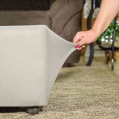 Capa para Puff Quadrado - Cinza Claro