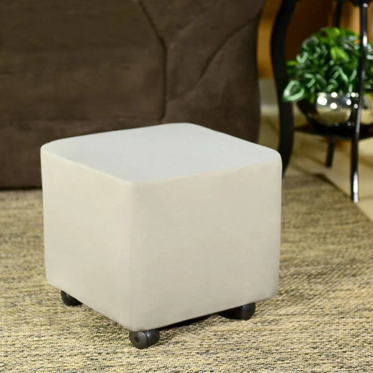 Capa para Puff Quadrado - Cinza Claro