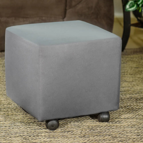 Capa para Puff Quadrado - Cinza Escuro