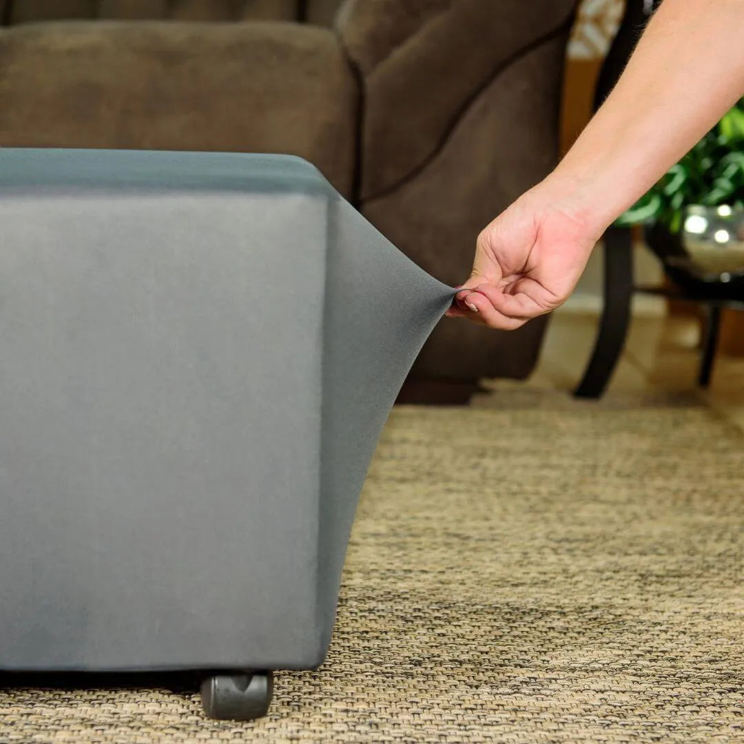 Capa para Puff Quadrado - Cinza Escuro