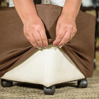 Capa para Puff Quadrado - Marrom