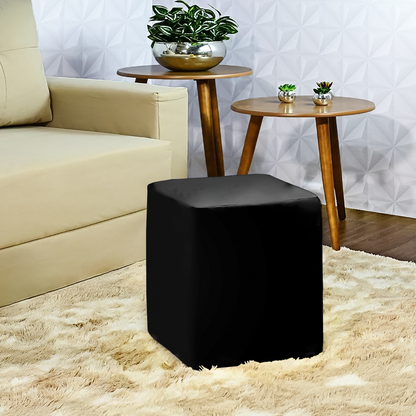 Capa para Puff Quadrado Impermeável - Preta