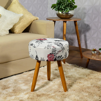 Capa para Puff Redondo - Alstromerias Universal: (A) 15 a 20cm, (L) 41x41cm