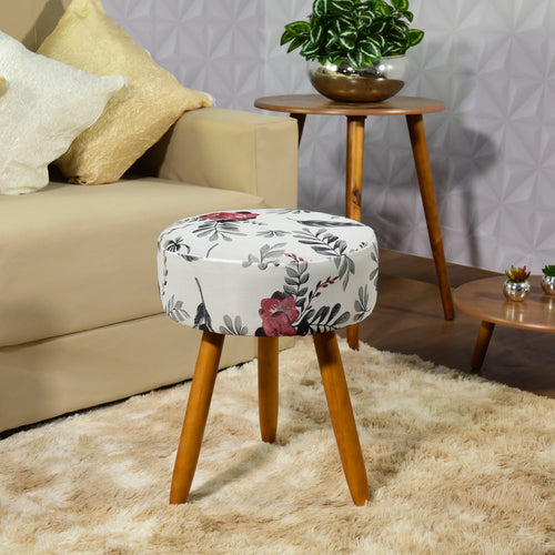 Capa para Puff Redondo - Alstromerias Universal: (A) 15 a 20cm, (L) 41x41cm