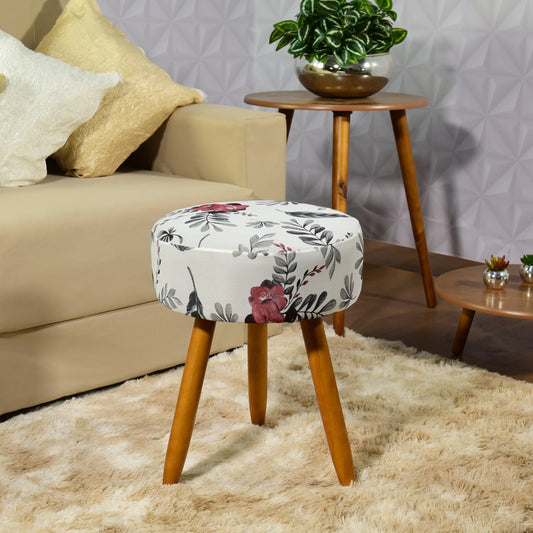 Capa para Puff Redondo - Alstromerias Universal: (A) 15 a 20cm, (L) 41x41cm