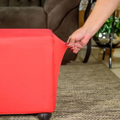 Capa para Puff Quadrado - Vermelho