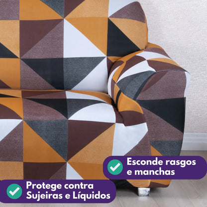Capa de Sofá Elastex - Geo Retrô