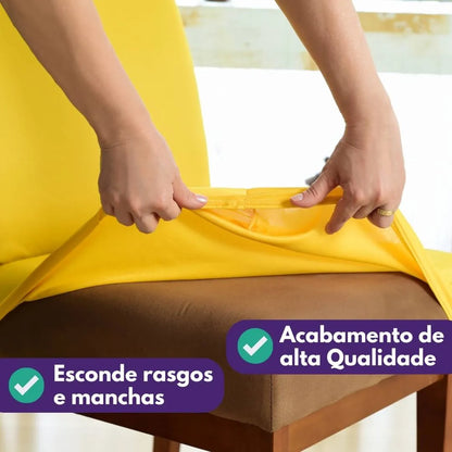 Capa para Cadeira de Jantar - Amarela