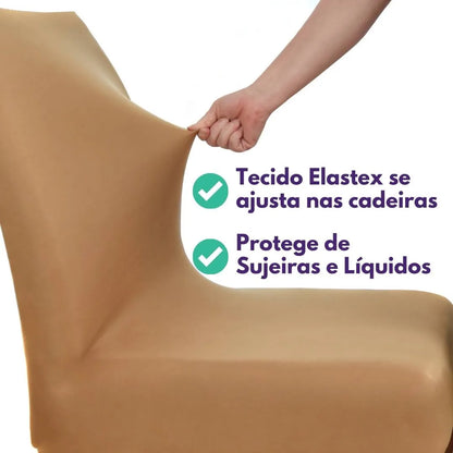Capa para Cadeira de Jantar - Caramelo