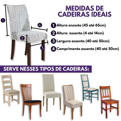 Capa Para Cadeira de Jantar - Geo Escandinavo