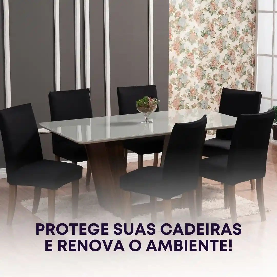 Capa para Cadeira de Jantar - Preta
