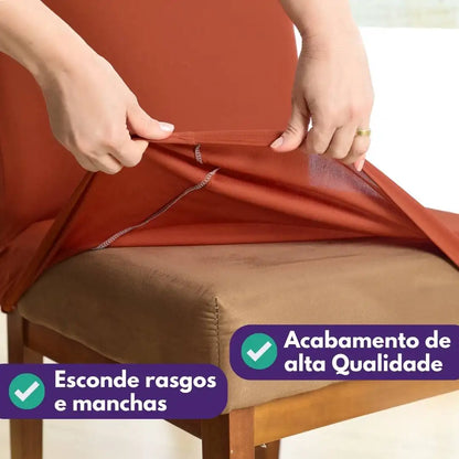 Capa Para Cadeira de Jantar - Terracota