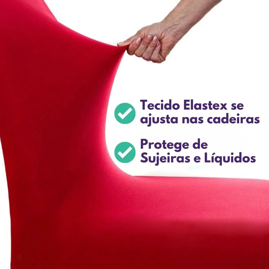 Capa Para Cadeira de Jantar - Vermelha