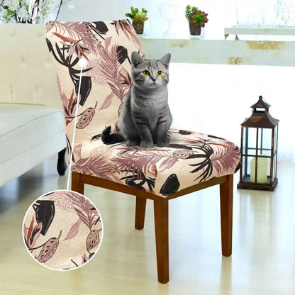 Capa Protetora de Cadeira Arranhão Gato Acolchoada - Boho