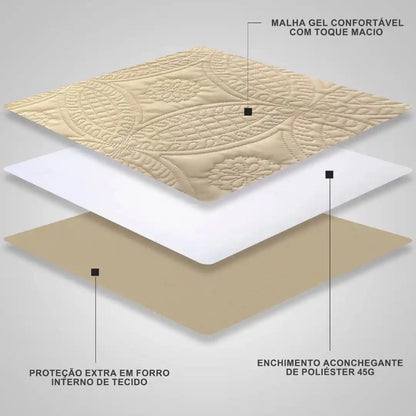 Capa Protetora de Cadeira Arranhão Gato Acolchoada - Avelã