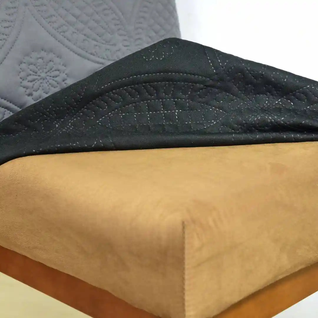 Capa Protetora de Cadeira Arranhão Gato Acolchoada - Cinza Chumbo