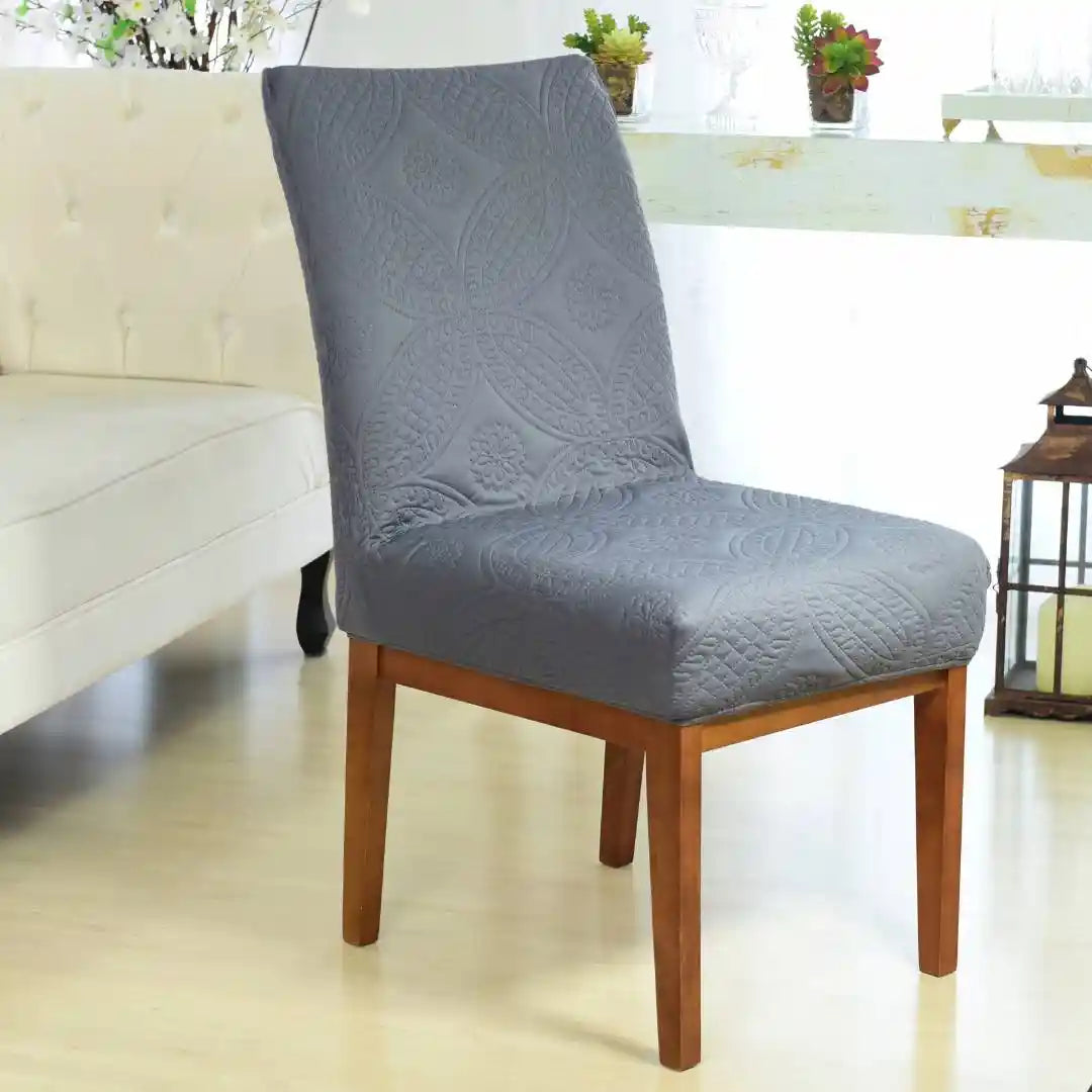 Capa Protetora de Cadeira Arranhão Gato Acolchoada - Cinza Chumbo