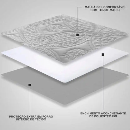 Capa Assento Cadeira Arranhão Gato Acolchoada - Chumbo