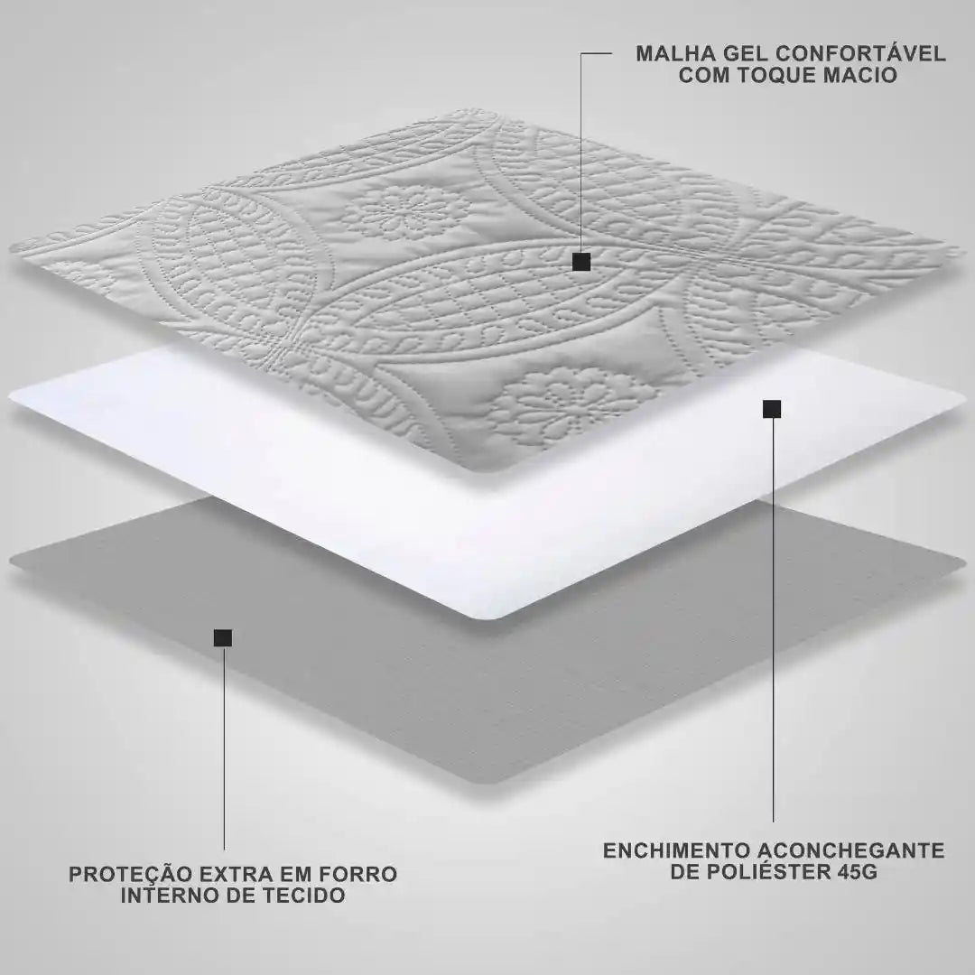 Capa Protetora de Cadeira Arranhão Gato Acolchoada - Cinza Chumbo