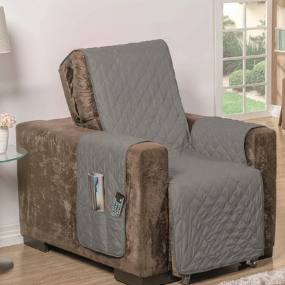 Capa Protetora Poltrona Cinza-Preto