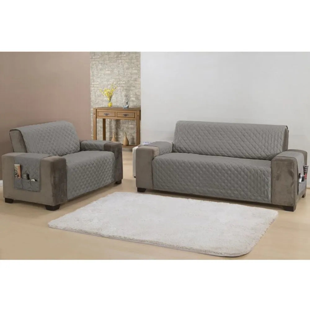 Capa Protetora para Sofá Classic Cinza