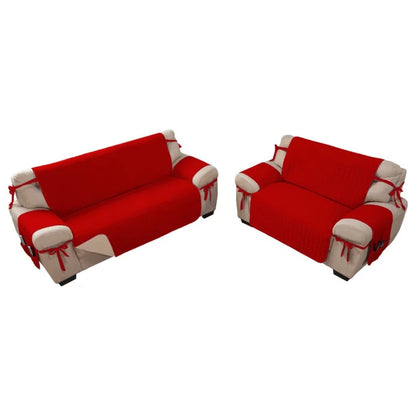 Capa Protetora Sofá Embeleze Vermelho-Caqui