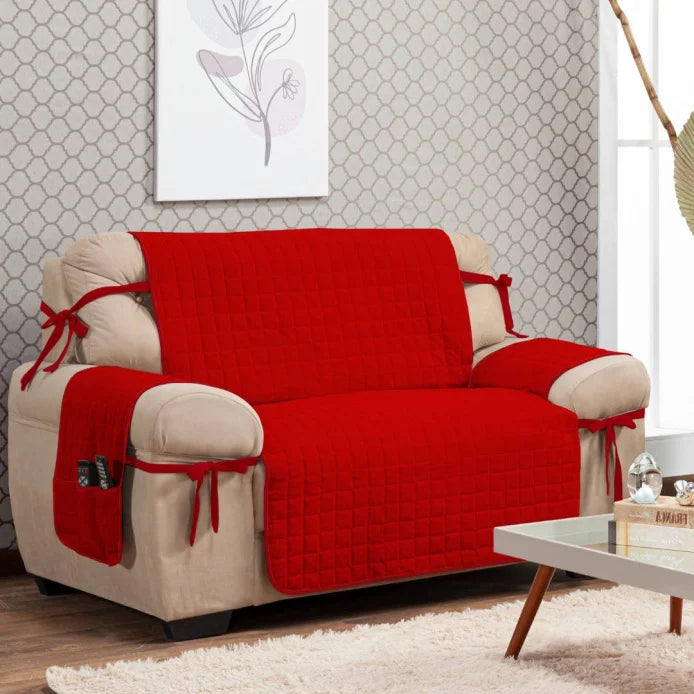 Capa Protetora Sofá Embeleze Vermelho-Caqui