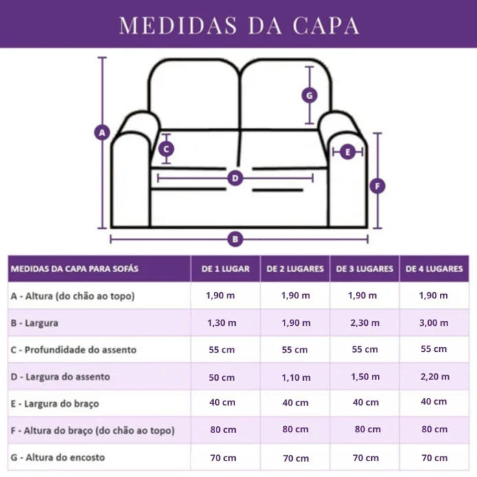 Capa Protetora Sofá Embeleze Vermelho-Caqui