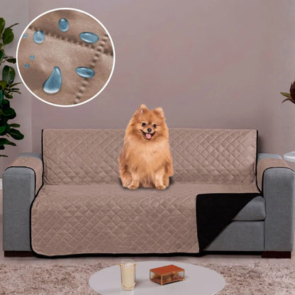 Capa Protetora Sofá Impermeável Caqui-Preto