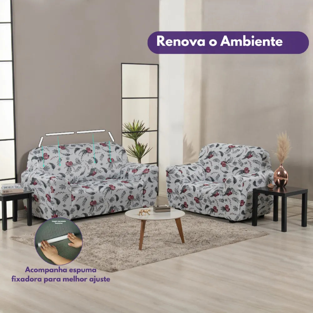 Capa de Sofá Elastex - Alstromerias