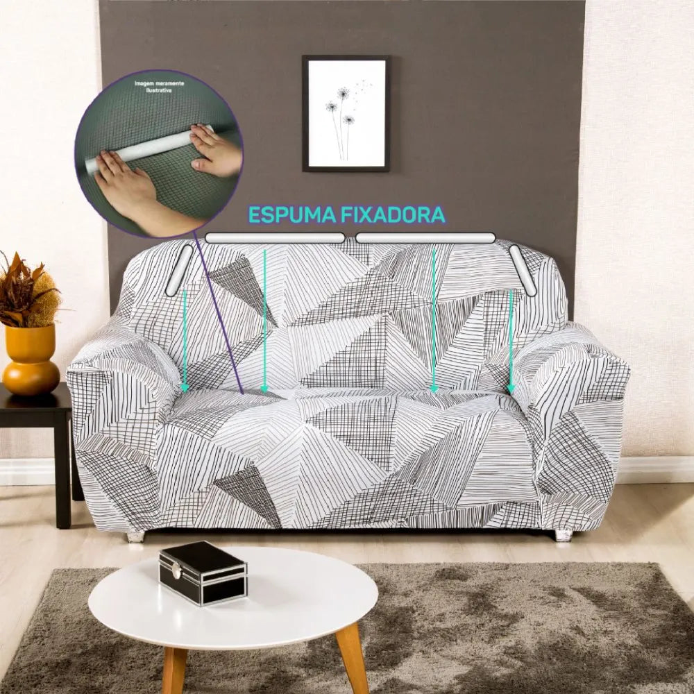 Capa de Sofá Elastex - Geo Escandinavo