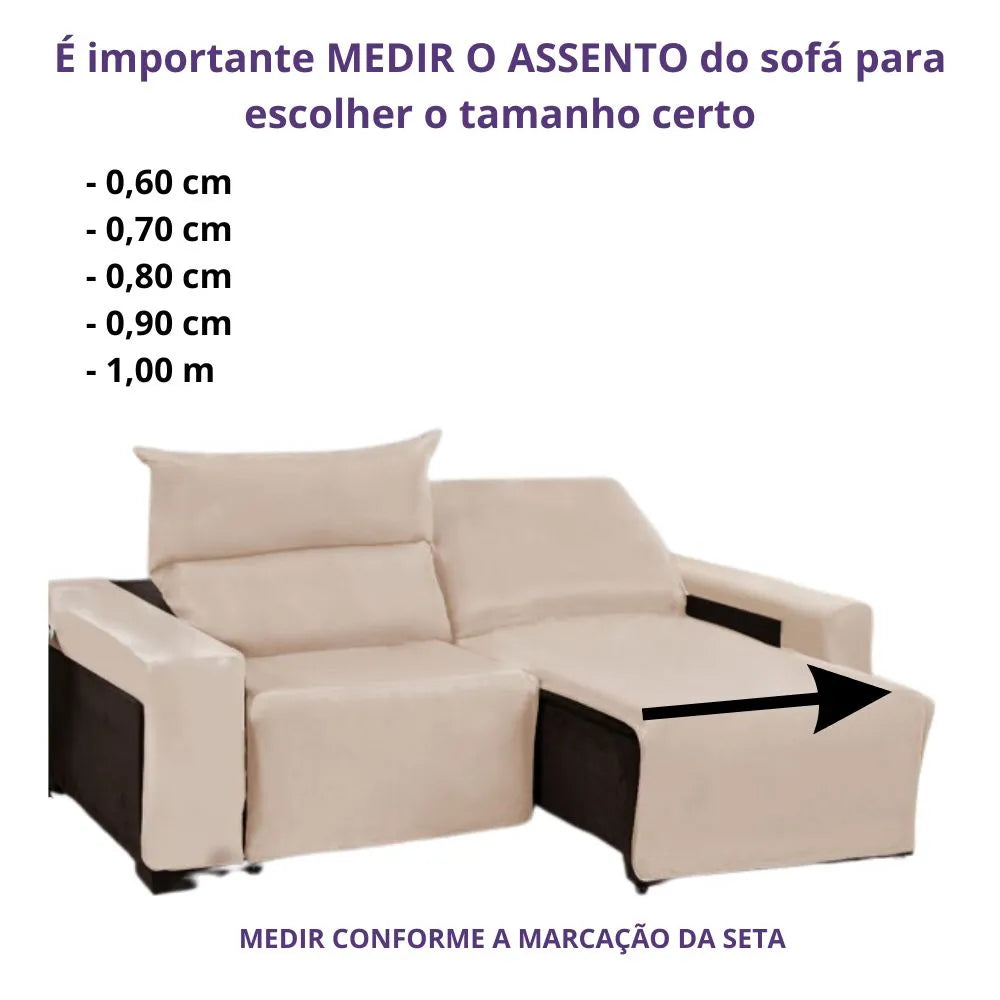 Capa para Sofá Retrátil Manta Canelada - Rosê