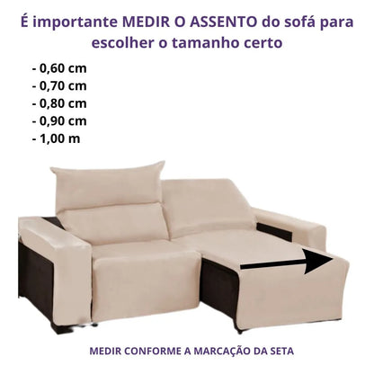 Capa para Sofá Retrátil Manta Canelada - Rosê
