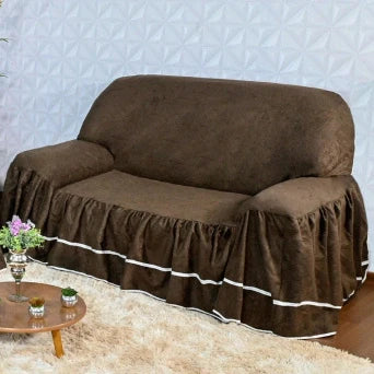Capa para Sofá Suede Dalila - Tabaco
