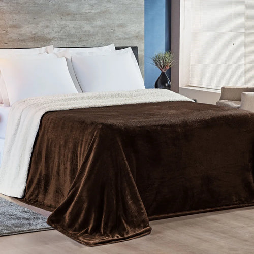 Cobertor Alaska Dupla Face - Tabaco