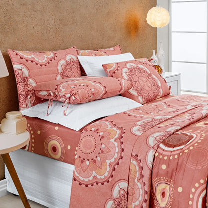 Cobre Leito Dupla Face Floreal Renda - Vários Tamanhos