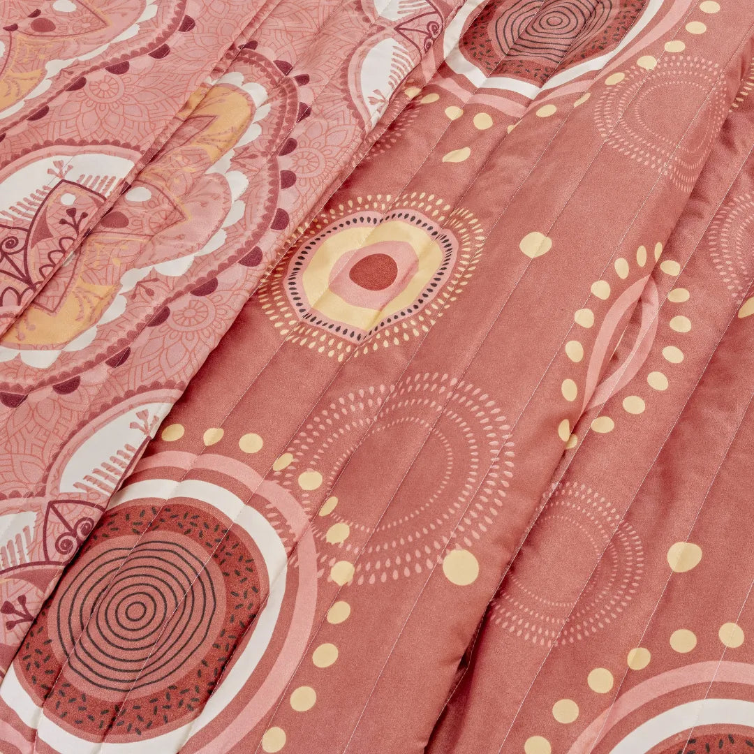 Cobre Leito Dupla Face Floreal Renda - Vários Tamanhos