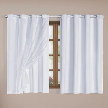 Cortina Blackout Charme - Branco (vários tamanhos)