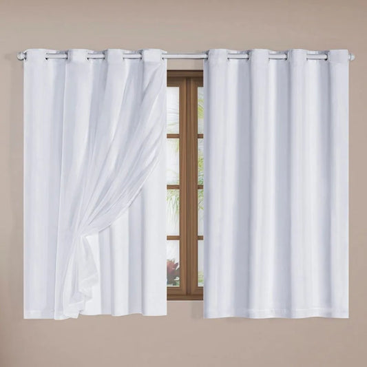 Cortina Blackout Charme - Branco (vários tamanhos)