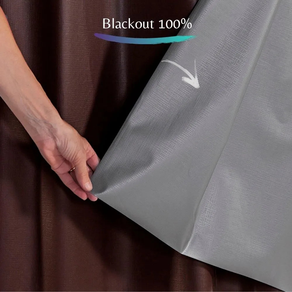 Cortina Blackout Charme - Tabaco (vários tamanhos)