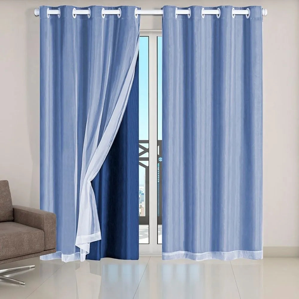 Cortina Blackout Grande - Azul (vários tamanhos)