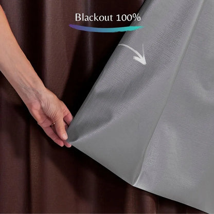 Cortina Blackout Grande - Tabaco (vários tamanhos)