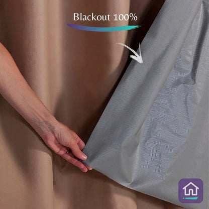 Cortina Blackout Xadrez 2,80x2,30 - Avelã