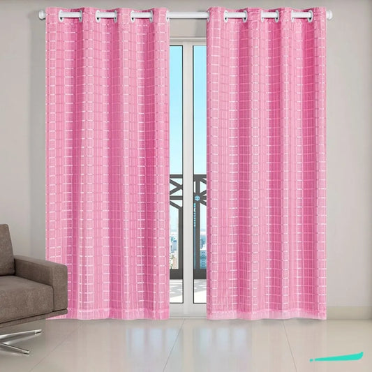 Cortina Blackout Xadrez 2,80x2,30 - Rosa