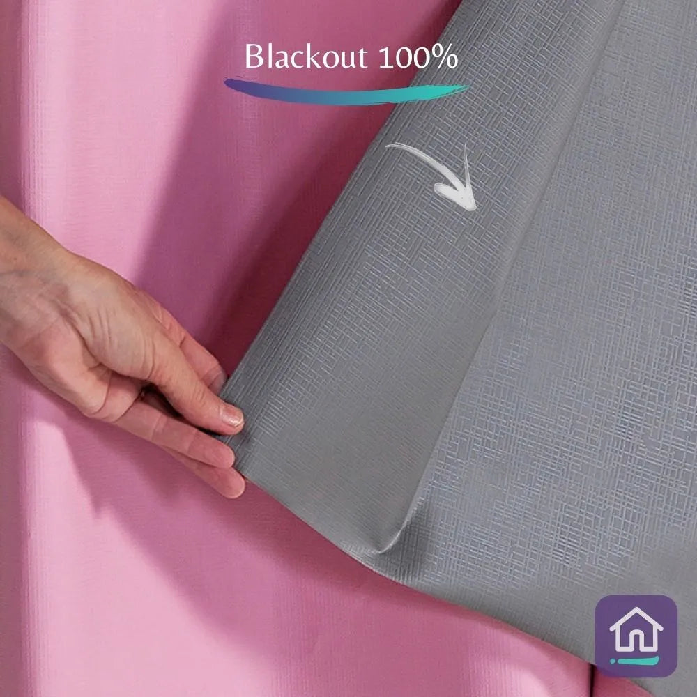 Cortina Blackout Xadrez 2,80x2,30 - Rosa