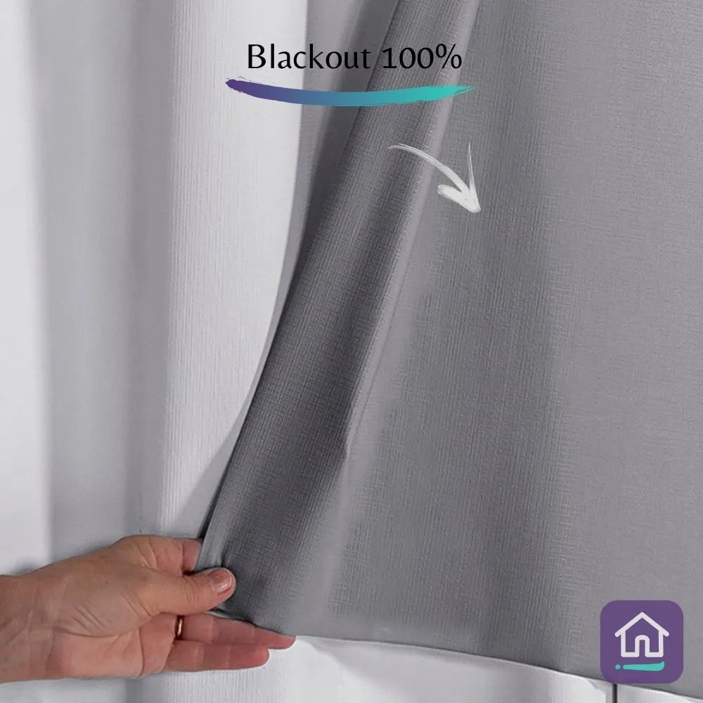 Cortina Blackout Xadrez Charme - Branco (vários tamanhos)