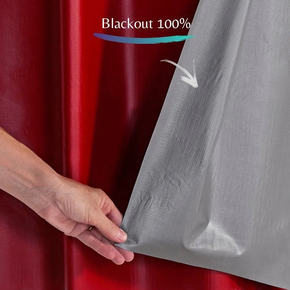 Cortina Blackout Charme - Vermelho (vários tamanhos)